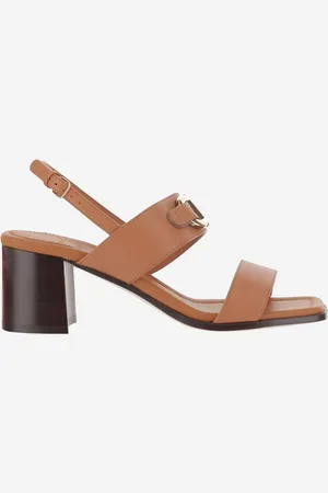 Salvatore Ferragamo Leather Sandals With Logo