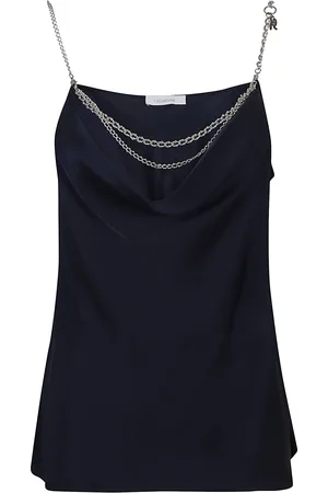 Paco rabanne Blue Satin Tank Top
