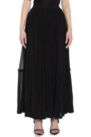 Saint Laurent Ruffled High Waist Long Skirt