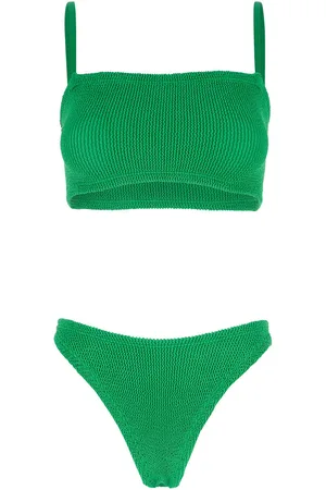 Hunza G Gigi Bikini With Square Neckline And Thin Straps In Ribbed Fabric Woman