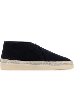 Prada Midnight Blue Suede Ankle Boots