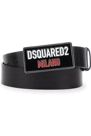 Dsquared2 Belt With Logo Plaque On The Front In Leather Man