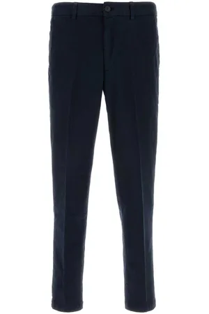 HUGO BOSS Navy Blue Stretch Cotton Blend Pant