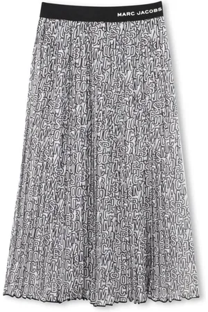Marc Jacobs Skirt With Elastic Waist And All-over Logo Lettering Print In Tech Fabric Girl