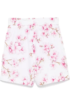MONNALISA Shorts With All-over Floral Print In Cotton Girl