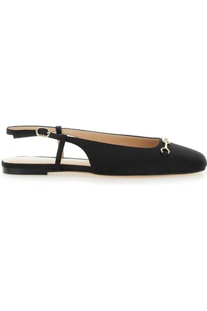 Twin-Set Ballet Shoes With Square Toe And Logo Plaque On The Front In Tech Fabric Woman