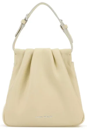 Amina Muaddi Iovry Nappa Leather Vittoria Crystal Handbag
