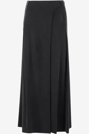 Giorgio Armani Cupro Interlock Long Skirt