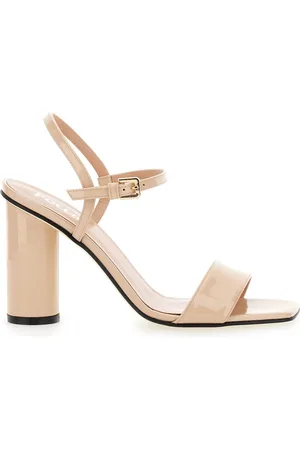 Pollini Pumps With Square Toe And Adjustable Strap In Patent Leather Woman