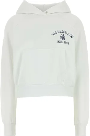 Prada White Cotton Sweatshirt