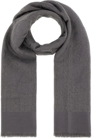 VALENTINO GARAVANI Dark Grey Wool Blend Scarf