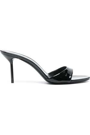 PARIS TEXAS Lidia Black Patent Leather Mules
