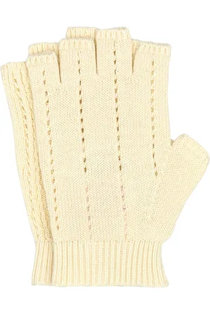 VALENTINO GARAVANI White Cotton Blend Fingerless Gloves