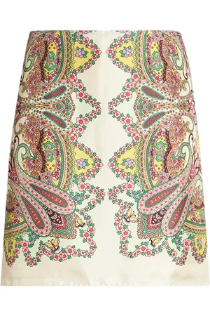 Etro Printed Satin Mini Skirt