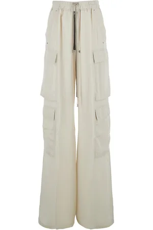 Rick Owens Cargobelas Pants With Patched Cargo Pockets In Acetate And Viscose Blend Woman