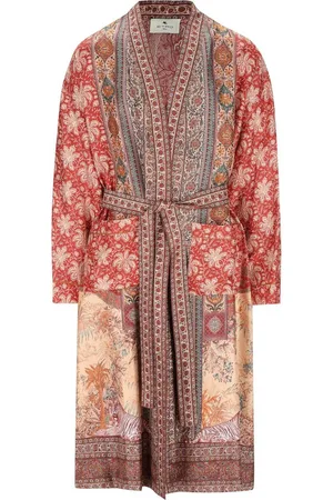 Etro Floral Printed Belted Coat
