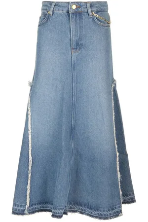 Ganni Flared Denim Skirt