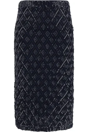 PAROSH Sequined Midi Skirt