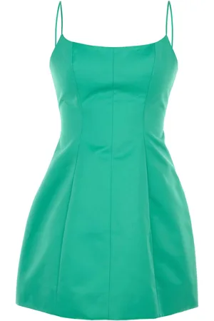 BLUMARINE Sea Green Duchesse Mini Dress
