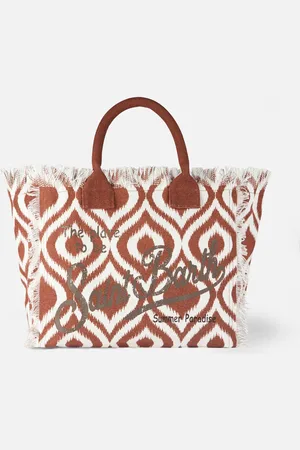 MC2 SAINT BARTH Vanity Canvas Shoulder Bag With Ikat Print