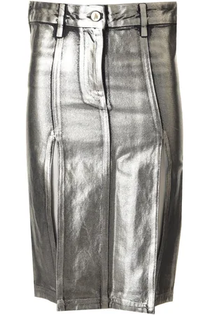 The Attico Coated Midi Skirt