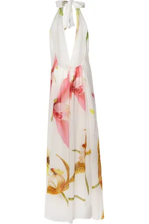 GENNY Long Dress With Orchid Print