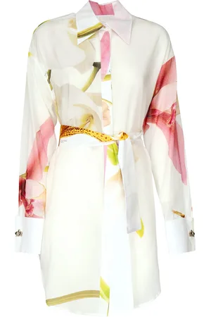GENNY Long Dress With Orchid Print