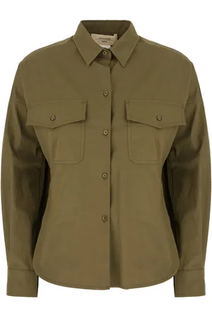 Max Mara Olive Green Poplin Shirt