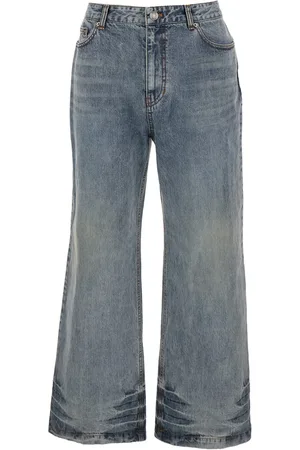 JUUN.J Juun. J Blue Jeans With Belt Loops And Panelled Design In Denim Man