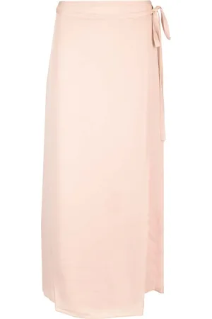 THEORY Pastel Pink Midi Skirt