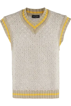 Roberto Collina Gilet Scollo V Rigato
