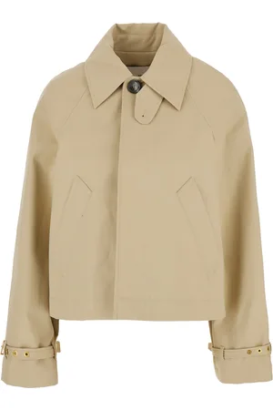 Ami Trench Coat With Classic Collar And Front Concealed Button Closure In Cotton Woman