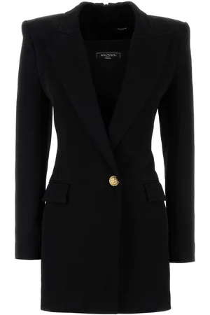Balmain Black Viscose Blazer Dress