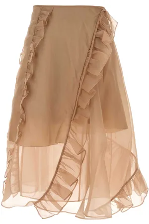 Cecilie Bahnsen Antiqued Pink Organza Skirt