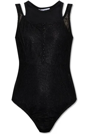 The Attico Lace-detailed Crewneck Bodysuit