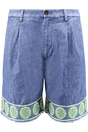 VALENTINO GARAVANI Frayed Edge Denim Bermuda Shorts