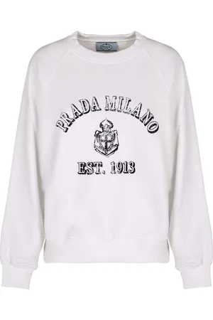 Prada Logo Detail Cotton Sweatshirt