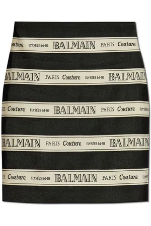 Balmain Ribbon Motif Short Jacquard Skirt