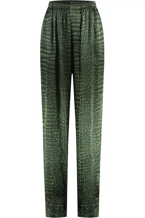 Balenciaga Printed Silk Pajama Pants