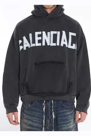 Balenciaga Ripped Pocket Tape Type Hoodie