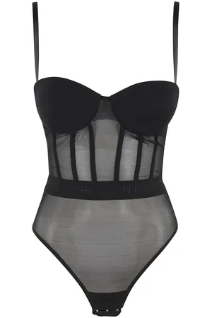 Elisabetta Franchi Tulle Crêpe Bodysuit