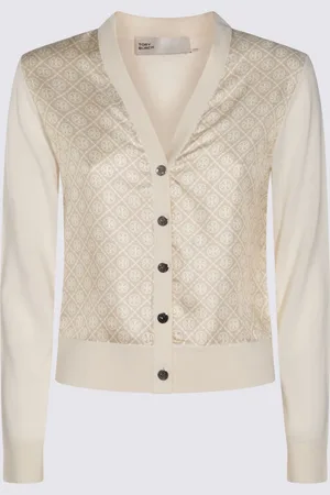 Tory Burch Cream Silk Knitwear