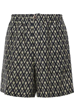 VALENTINO Bermuda Shorts In Cotton Poplin With All Over Toute La V Print