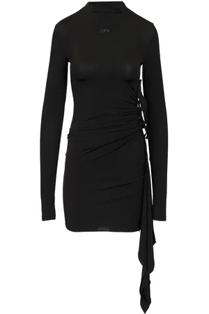 OFF-WHITE Sec Skin Draped Mini Dress Ls