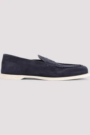 JOHN LOBB Pace Suede Oval Flexi Loafers