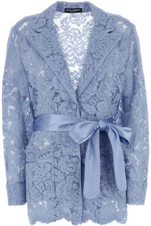 Dolce & Gabbana Light Blue Lace Pyjama Shirt