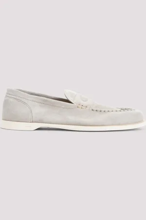 JOHN LOBB Pace Suede Oval Flexi Loafers