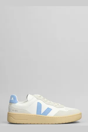 Veja V-90 O. t. Sneakers In White Suede And Leather