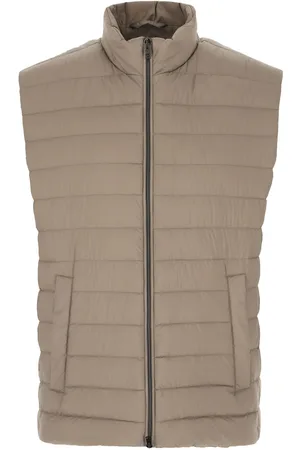 HERNO Dove Grey Nylon Sleeveless Down Jacket