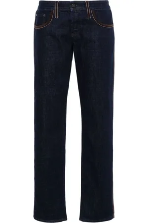 Miu Miu Piped-trim Denim Jeans